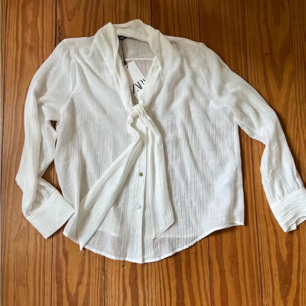 White Button-Up Blouse